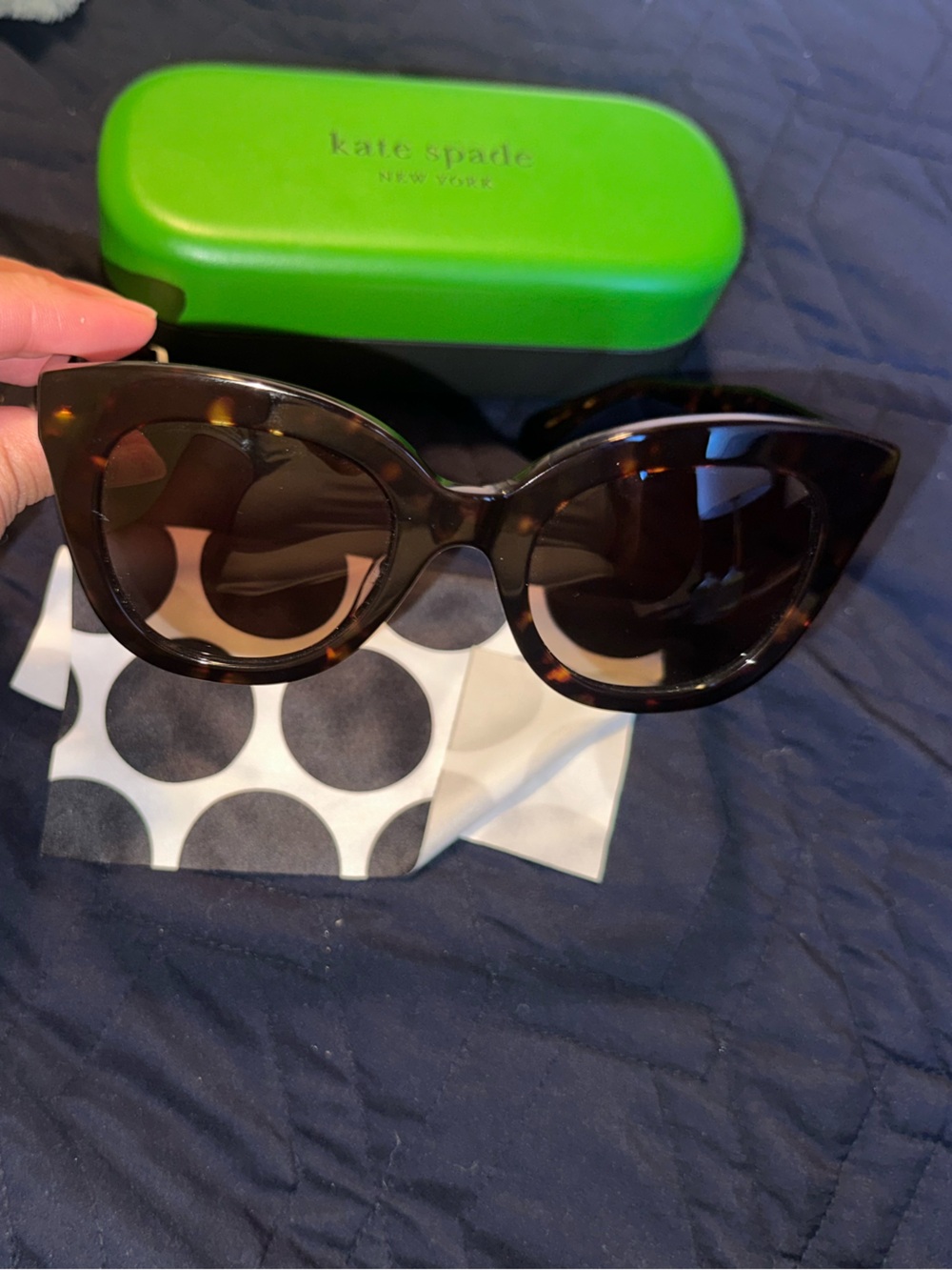 Kate Spade Women’s Tortoiseshell Cat Eye Sunglasses - Brown Lenses